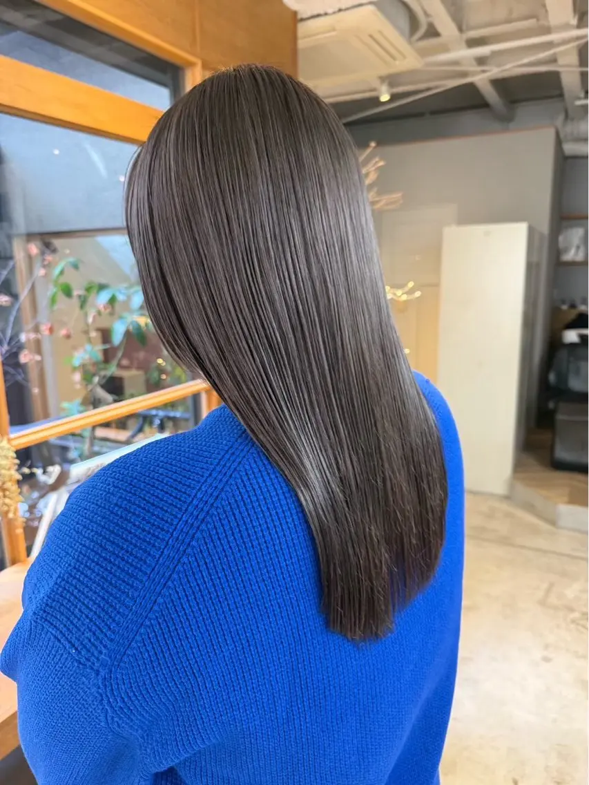 ロング ロング 縮毛矯正 縮毛矯正 高森 朱雀のヘアスタイル