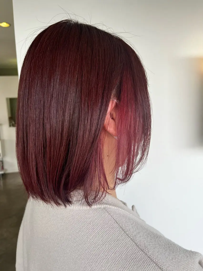 ミディアム おせ ちさとのヘアスタイル