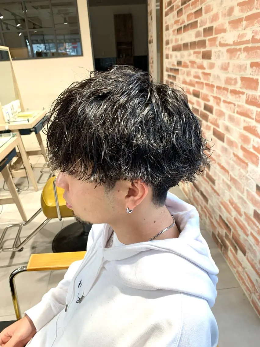 パーマ メンズ メンズパーマ 波巻きパーマ スパイラルパーマ カット パーマ 森川 力のヘアスタイル