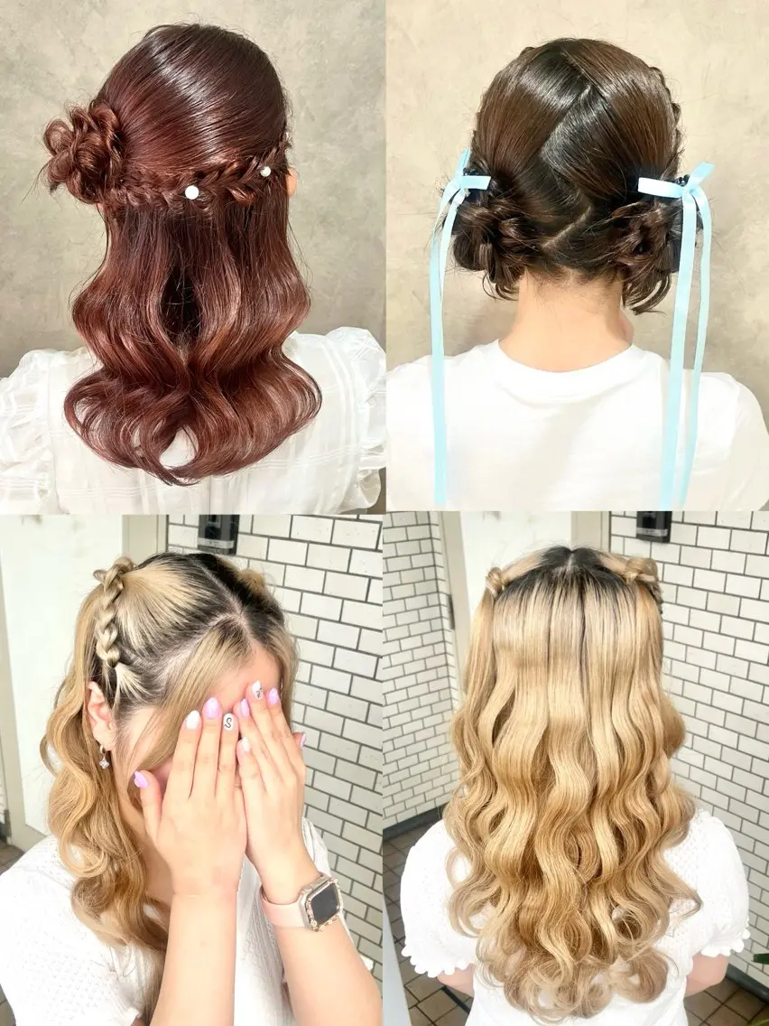 ヘアアレンジ 髪飾り ヘアセット 推し活/イベントヘア 🎀✨yuriのヘアスタイル