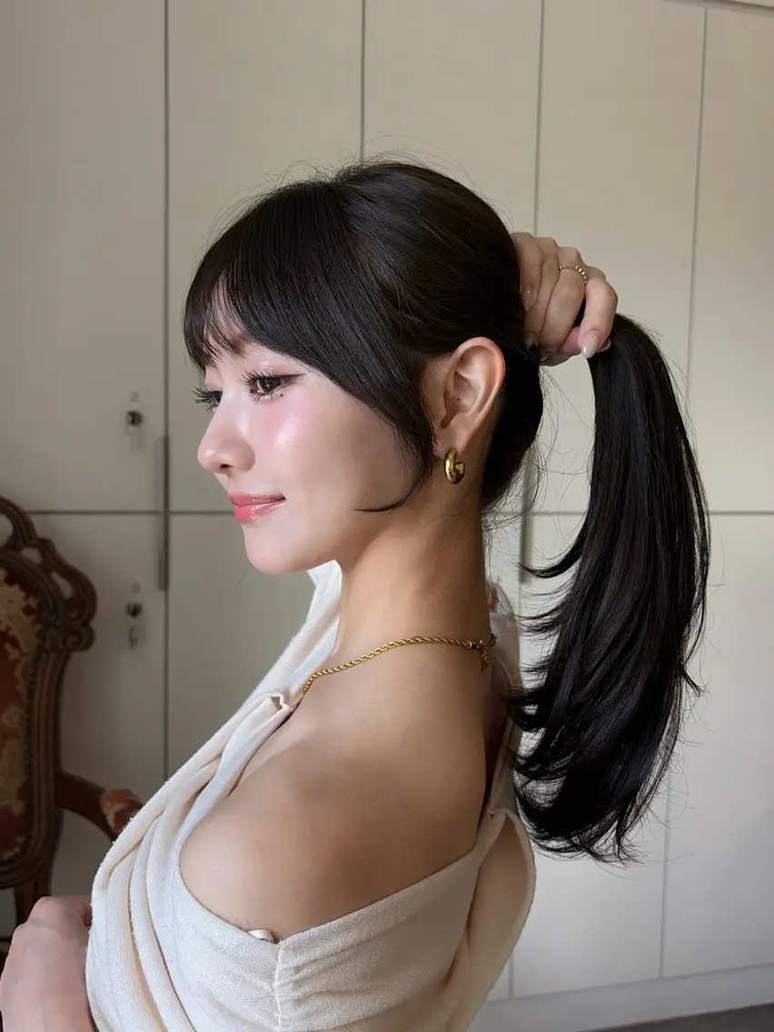 ロング 顔周りカット レイヤーカット 小顔カット hina /レイヤー/艶カラーのヘアスタイル