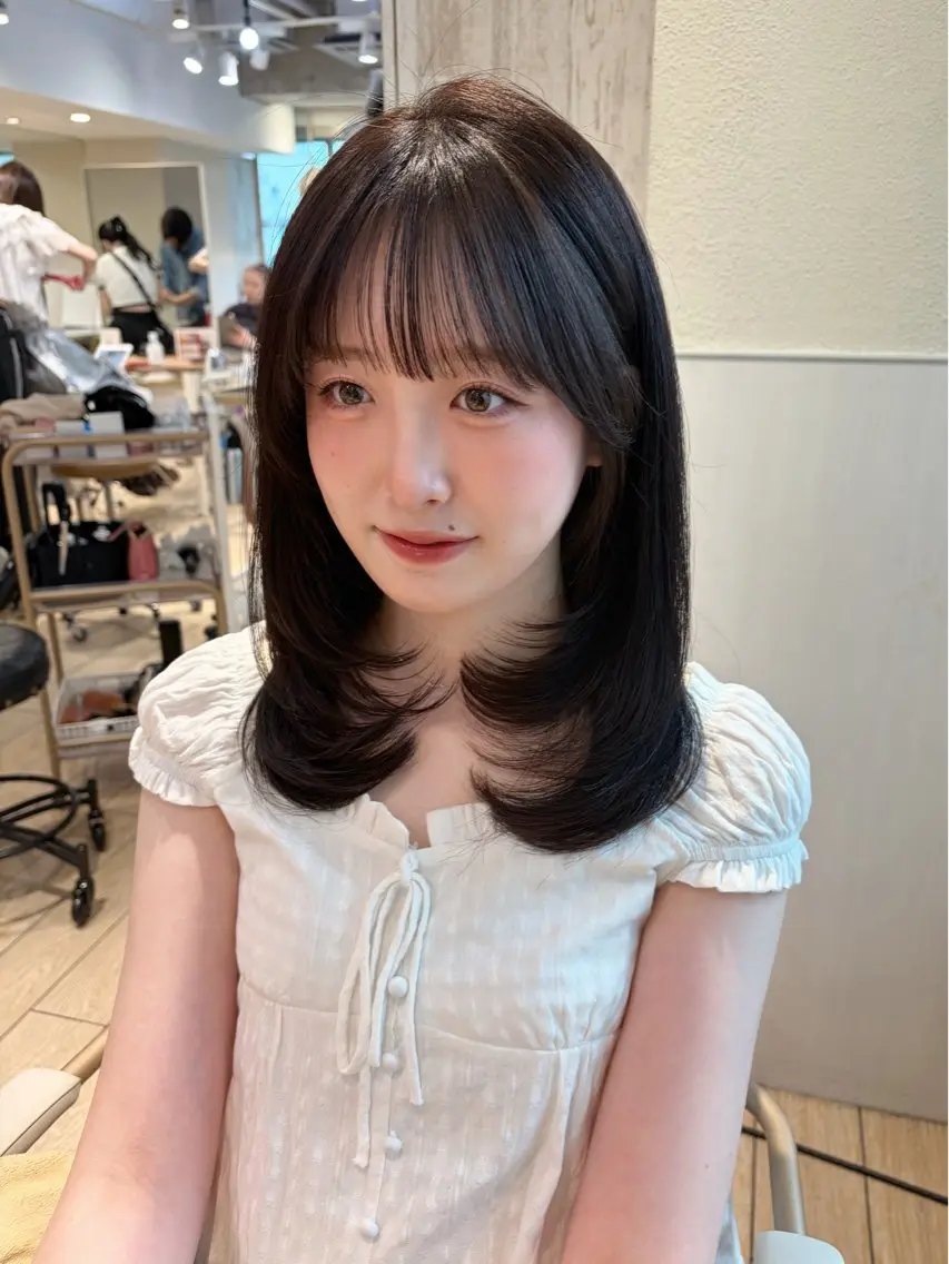 ロング カット ヘアカラー 似合わせカット⌇ヘア セット⌇A i‎🤍のヘアスタイル