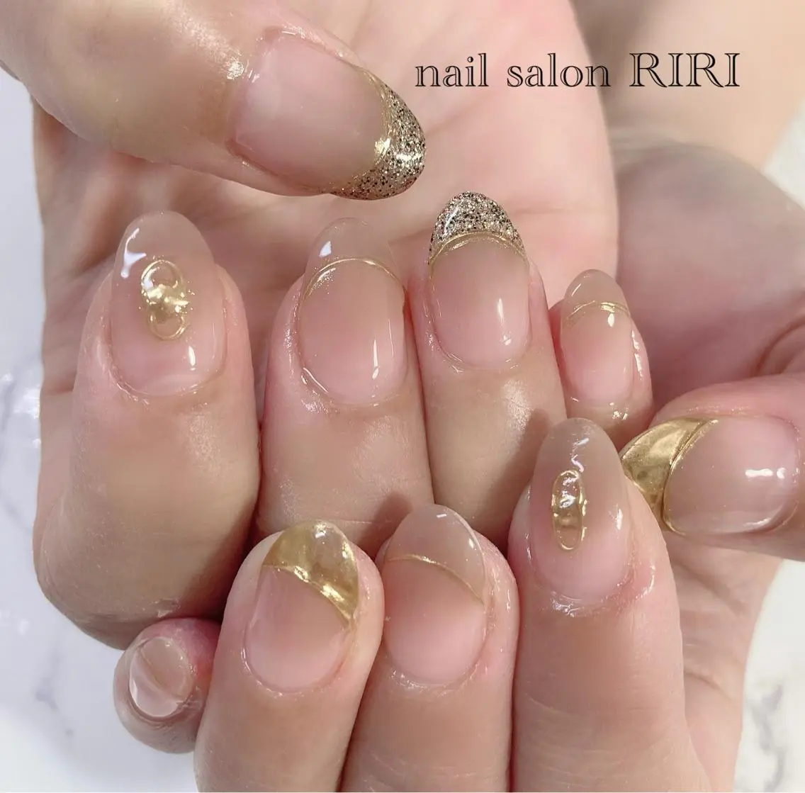 ネイル フレンチネイル ミラーネイル RIRI リリのネイルデザイン