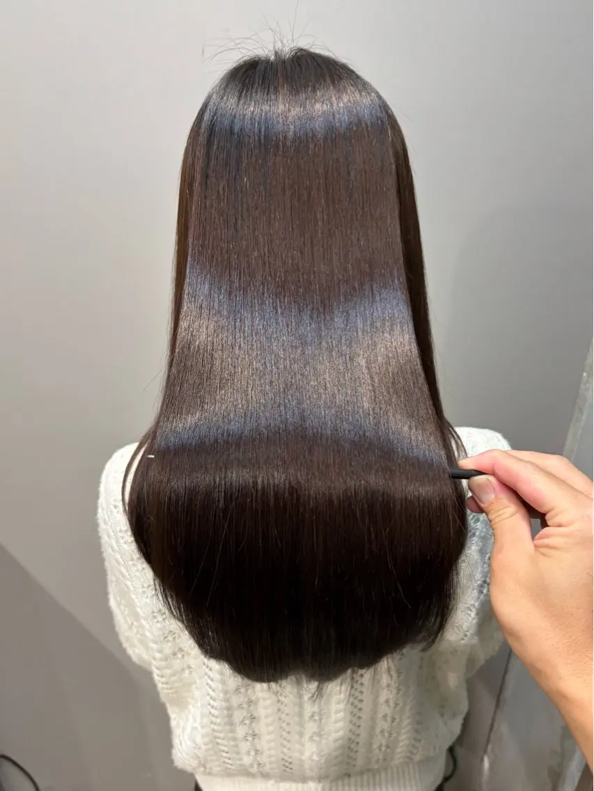 セミロング カラー パーマ 髪質改善 縮毛矯正 トリートメント ストレートパーマ カット ヘアカラー 縮毛矯正 トリートメント 朝が楽になる髪質改善 /美髪矯正/KOHのヘアスタイル