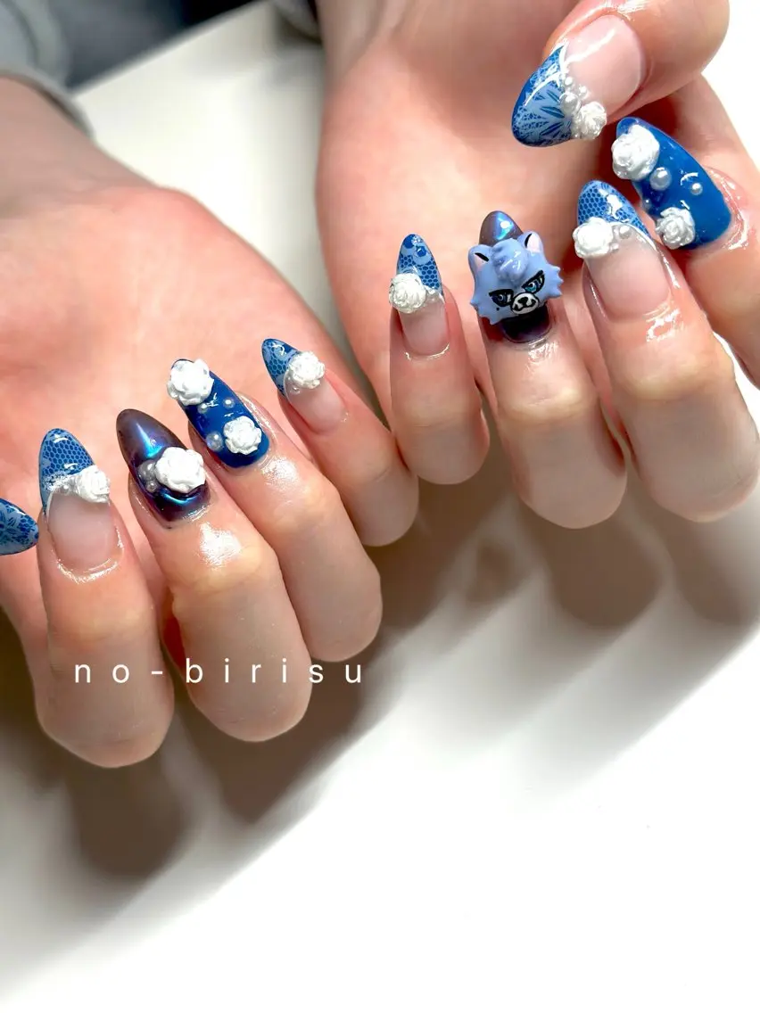 ロング ハンドネイル no-birisu nailのネイルデザイン