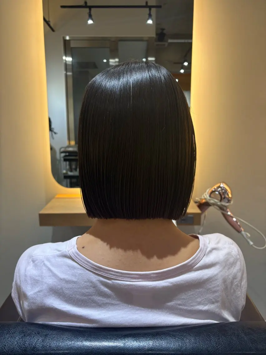 ミディアム ボブ 🌿美髪矯正/ 透明感カラー/ルキのヘアスタイル