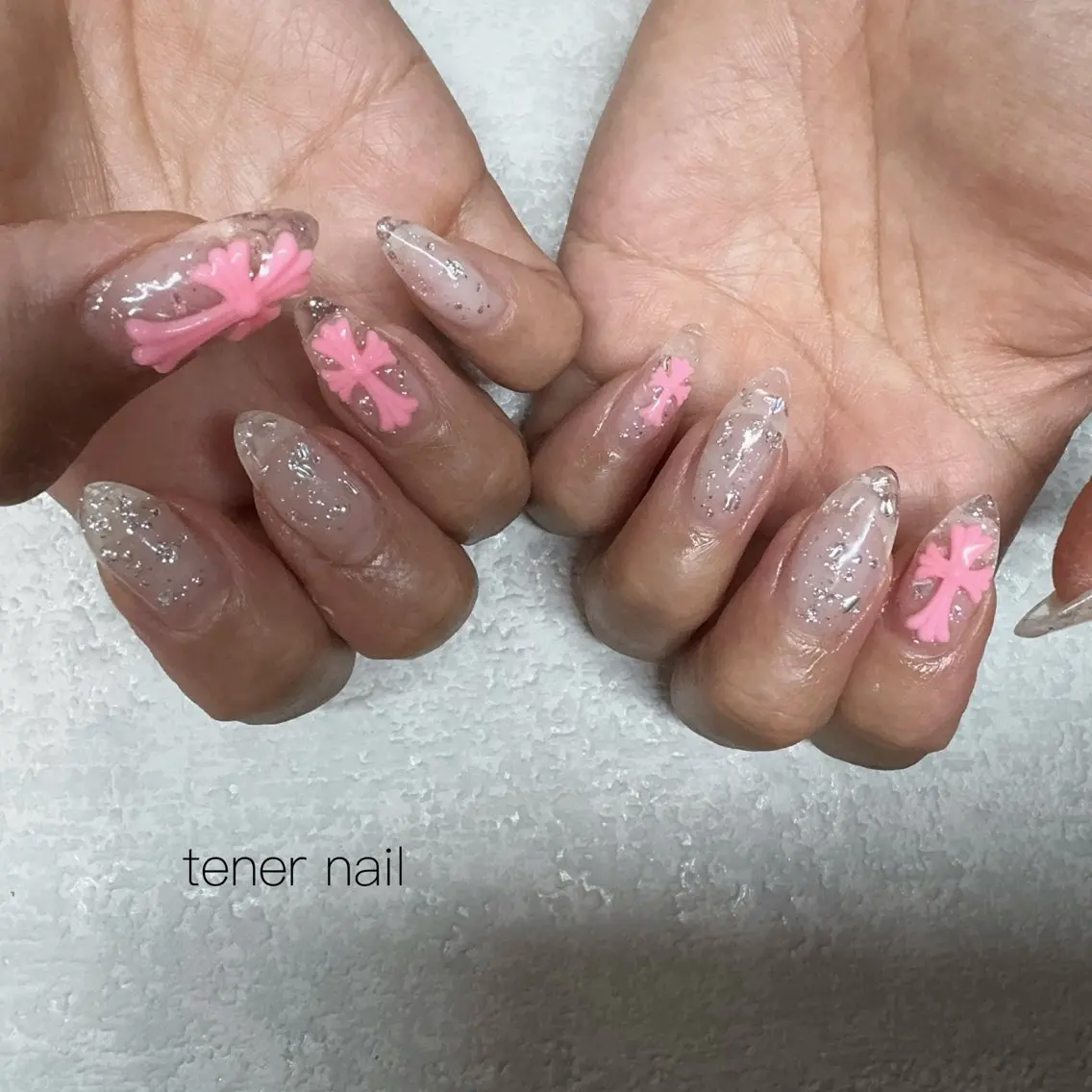 ネイル クリアネイル スカルプネイル ハンドネイル テネルネイル tener nailのネイルデザイン
