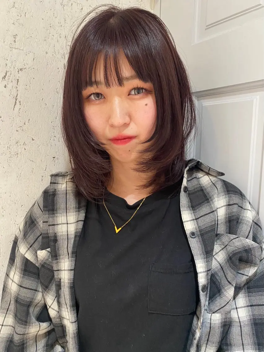 ミディアム カラー カット ヘアカラー トリートメント mai / linoah˚✧のヘアスタイル