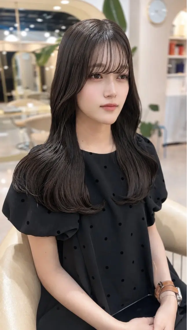 ロング カラー カット ヘアカラー トリートメント Akane レイヤー/艶カラーのヘアスタイル