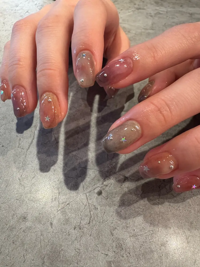 ネイル ニュアンスネイル 春ネイル ハンドネイル 下北沢ネイリスト RIKAのネイルデザイン