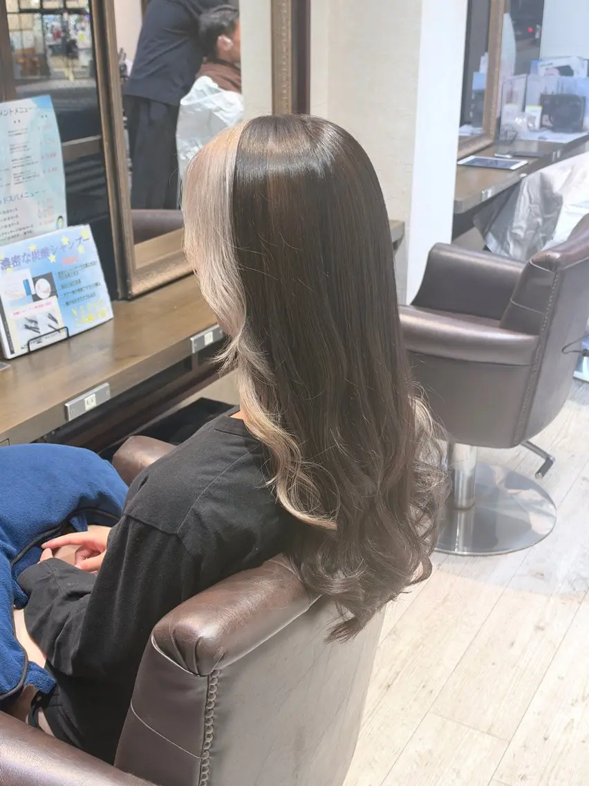 カラー ミストバング ベージュカラー 透明感カラー ダークグレー ダークグレージュ カット ヘアカラー ✨韓国風ブリーチ✨ 髪質改善✨ミヤタのヘアスタイル
