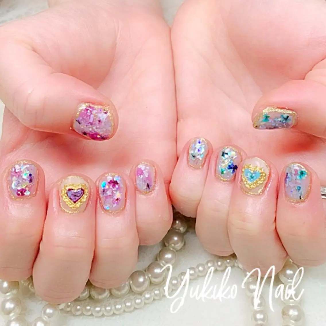 ネイル 持ち込み ニュアンスネイル ハンドネイル ユキコ ネイルのネイルデザイン