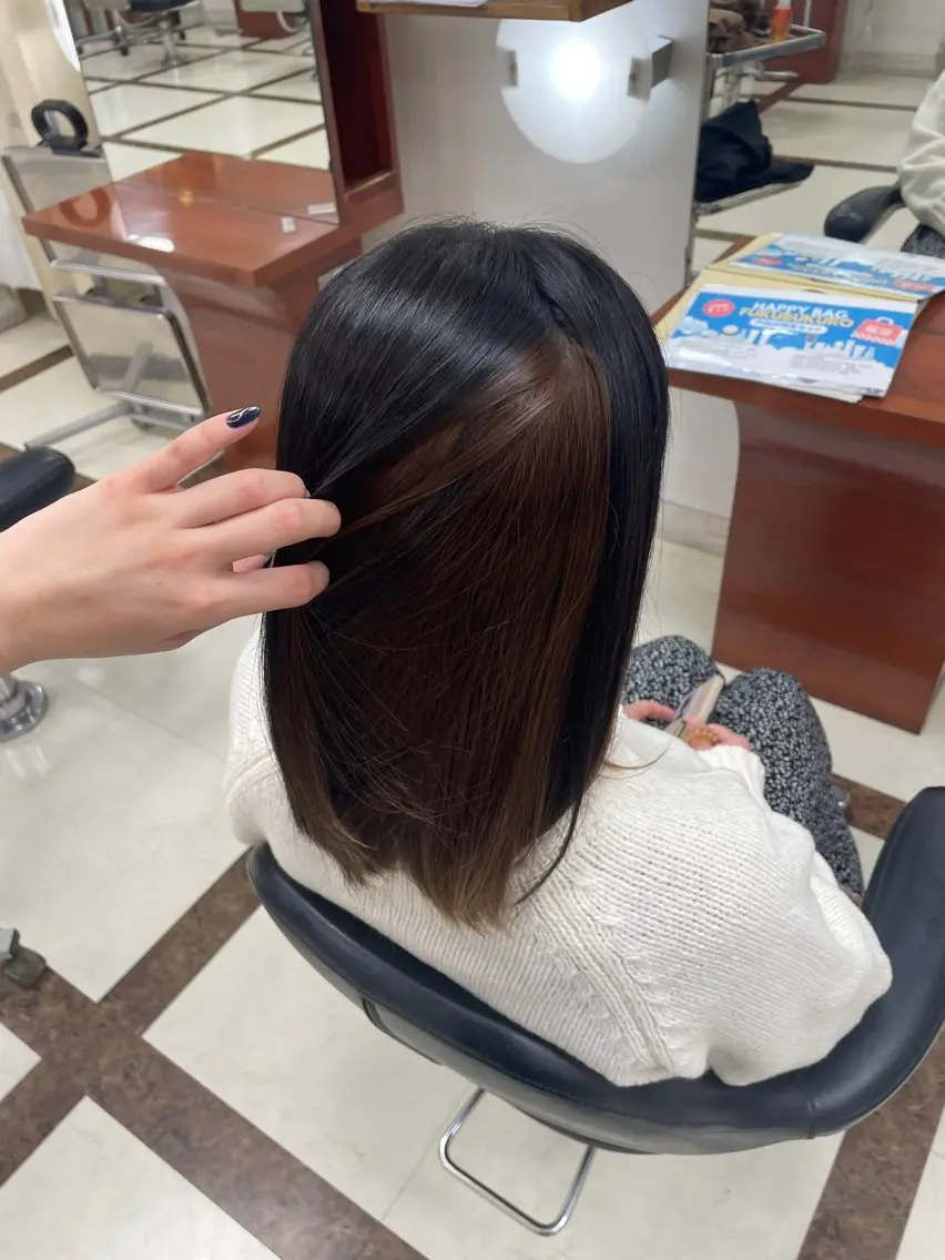 セミロング カット ヘアカラー トリートメント ☁️MIZUKI ☁️髪質改善のヘアスタイル