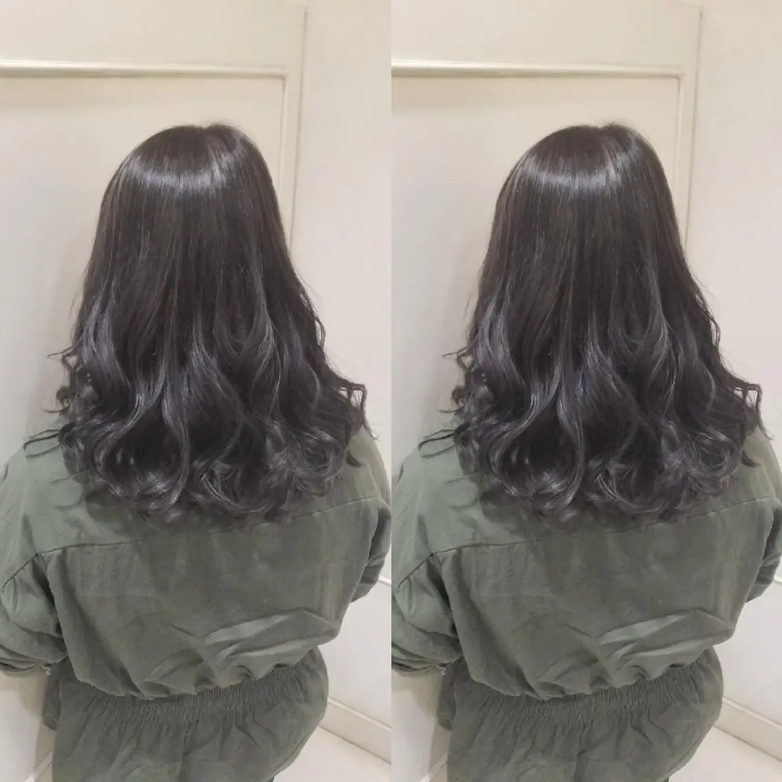 ロング カラー ダークグレー ハイライトカラー 3Dハイライト ハイライト ブリーチ・ハイトーン 特化🎉内山のヘアスタイル
