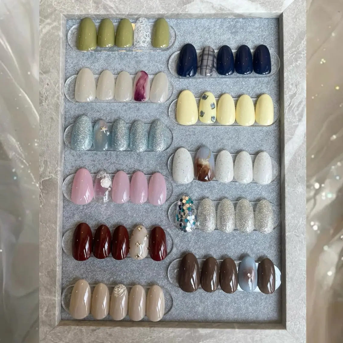 ネイル アートネイル マグネットネイル ストーンネイル spica nail 〖rana〗のネイルデザイン