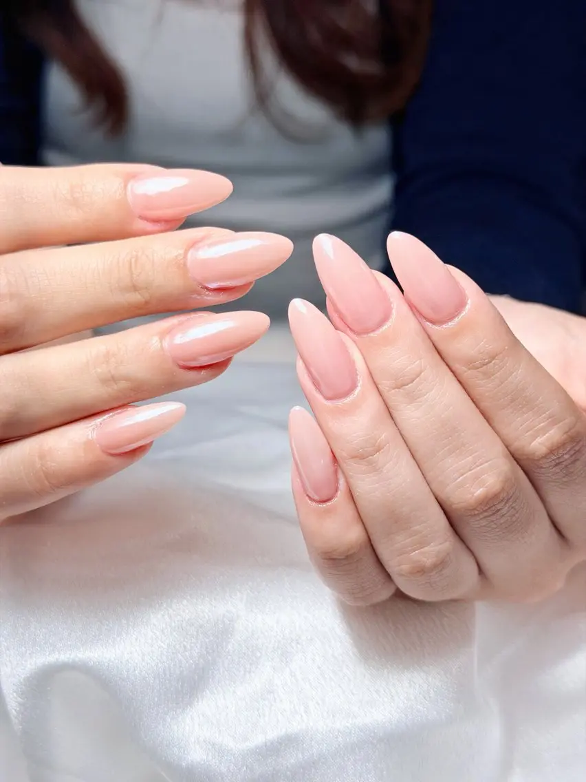 ネイル オーロラネイル ブルー チークネイル フットネイル フレンチネイル ハンドネイル GIN NAILのネイルデザイン