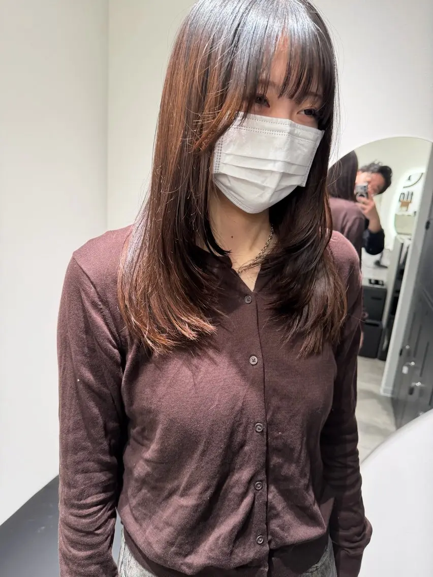 セミロング カット 池田 勇児のヘアスタイル