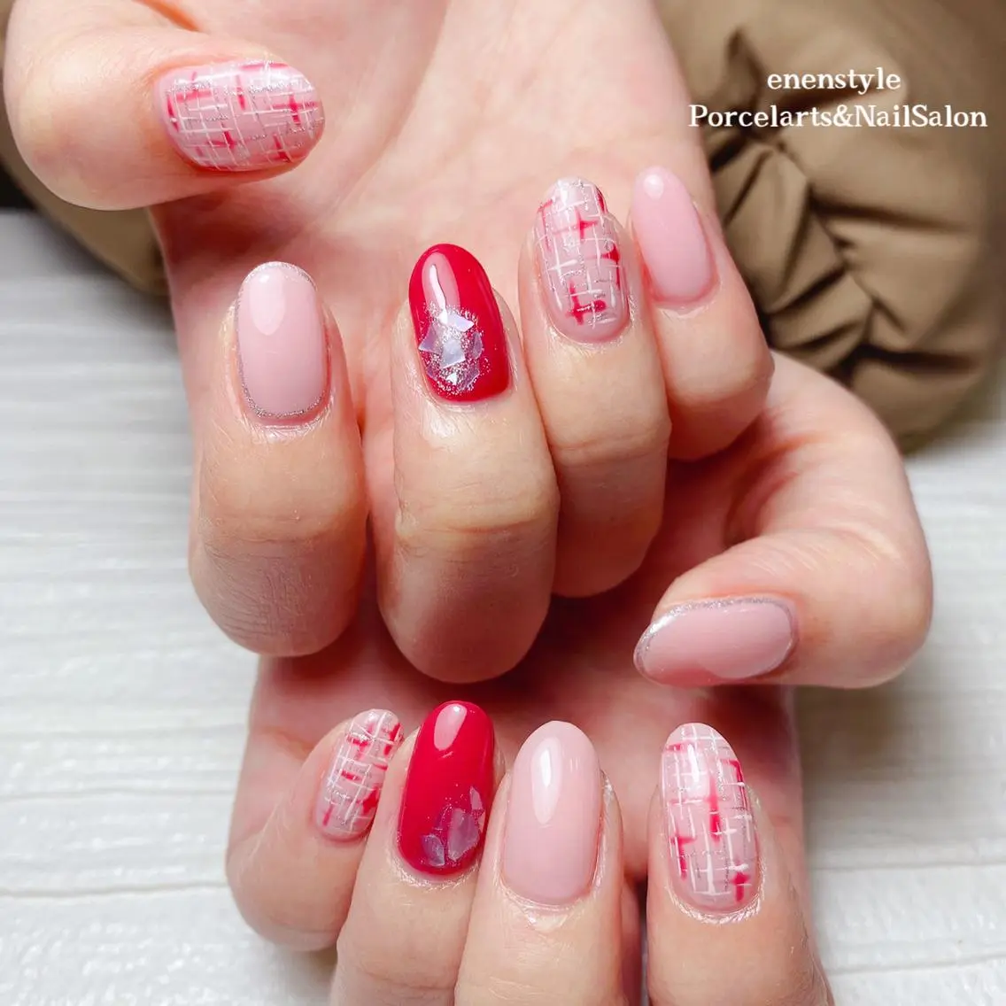 ミディアム ネイル 🐾enen style 🐾のネイルデザイン