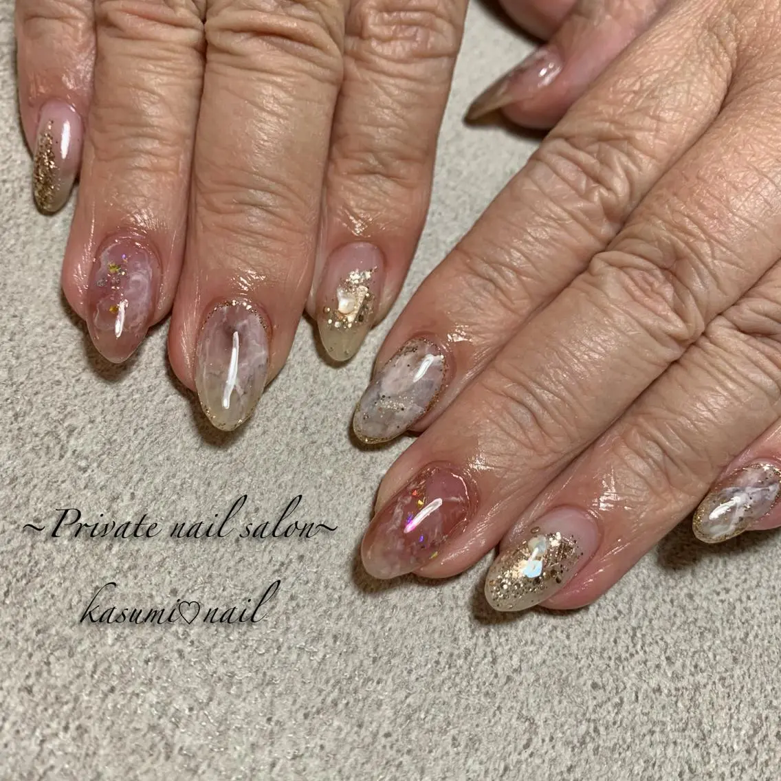 ネイル マグネットネイル ミラーネイル ニュアンスネイル KASUMI♡ Nailのネイルデザイン