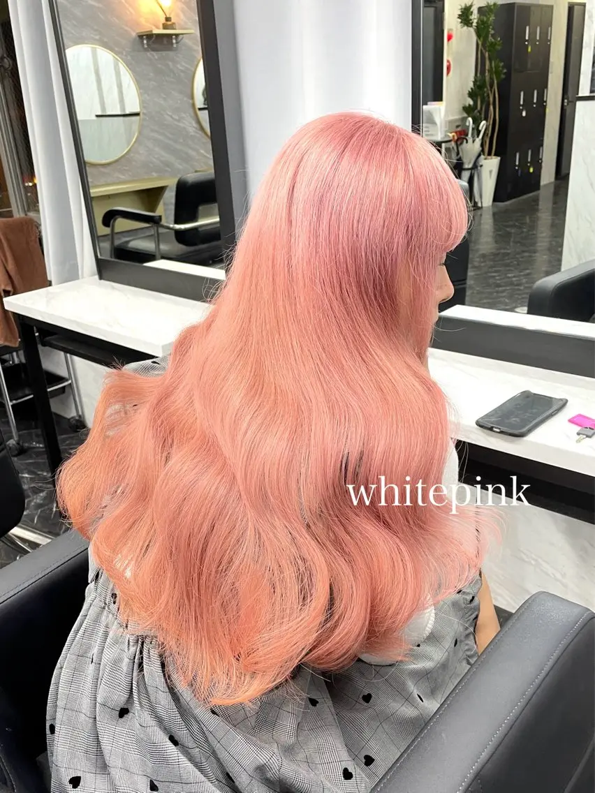 ロング カラー ブリーチ ケアブリーチ ヘアカラー エクステ エクステ🩵ブリーチ 韓国ヘア🩵KAEのヘアスタイル