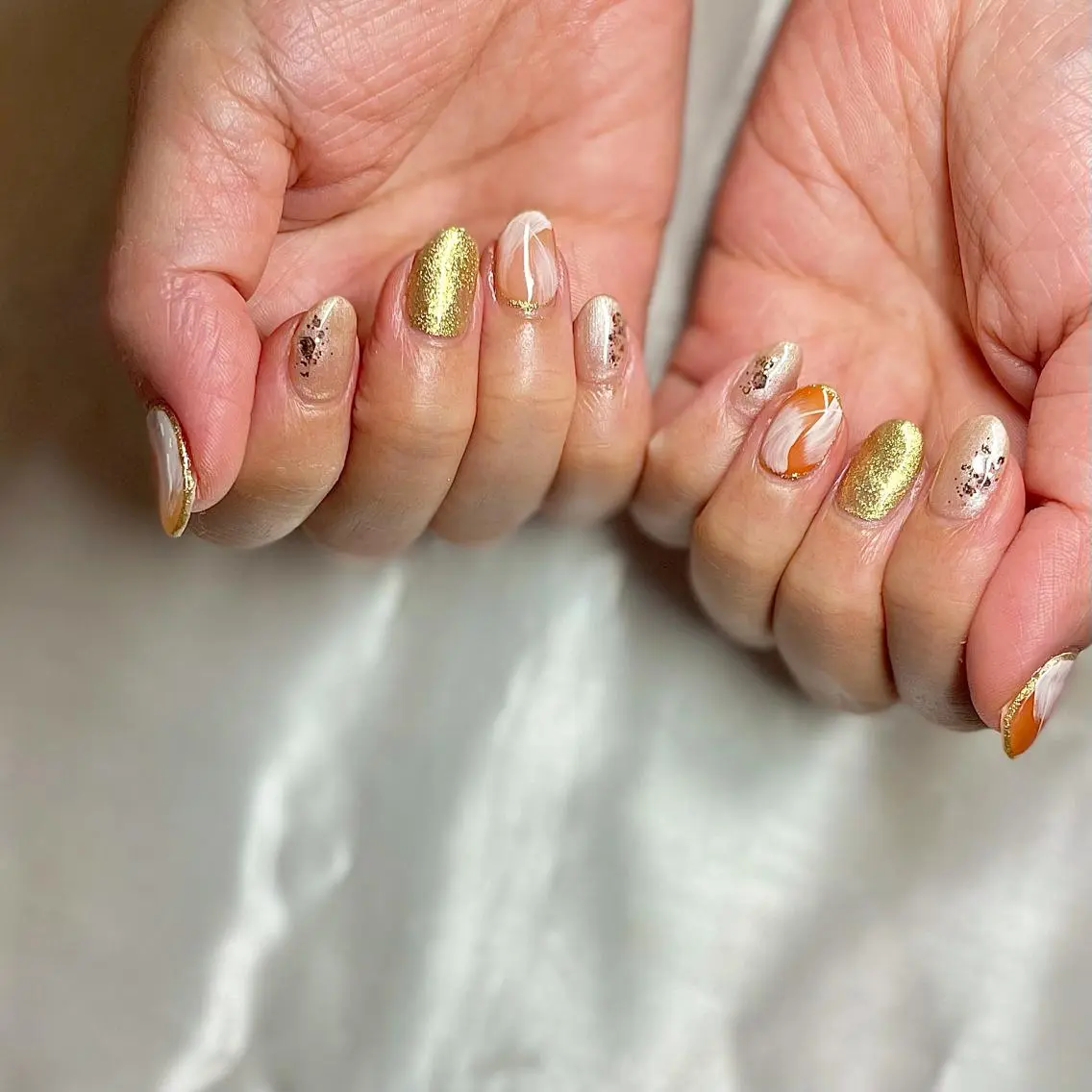 ミディアム カラー パーマ ヘアアレンジ メンズ キッズ ネイル マツエク・マツパ el. by Aoのネイルデザイン