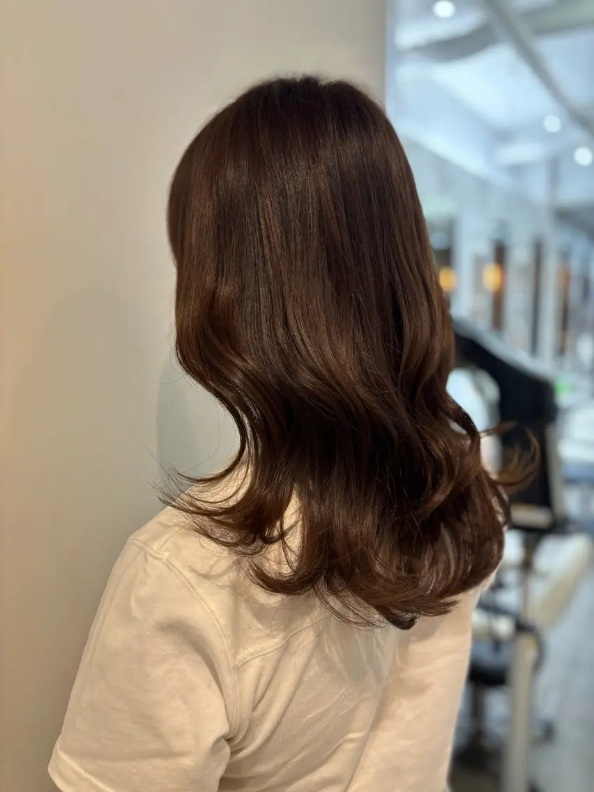 カラー ブラウンカラー ヘアカラー 𝗬𝗨𝗔 🐈‍⬛のヘアスタイル