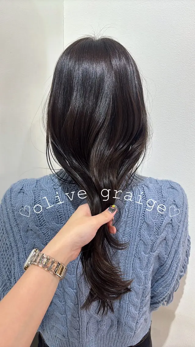 ロング カラー 黒髪 ケアカラー ダブルカラー カット ヘアカラー トリートメント 🍒桜井 優華🍒のヘアスタイル