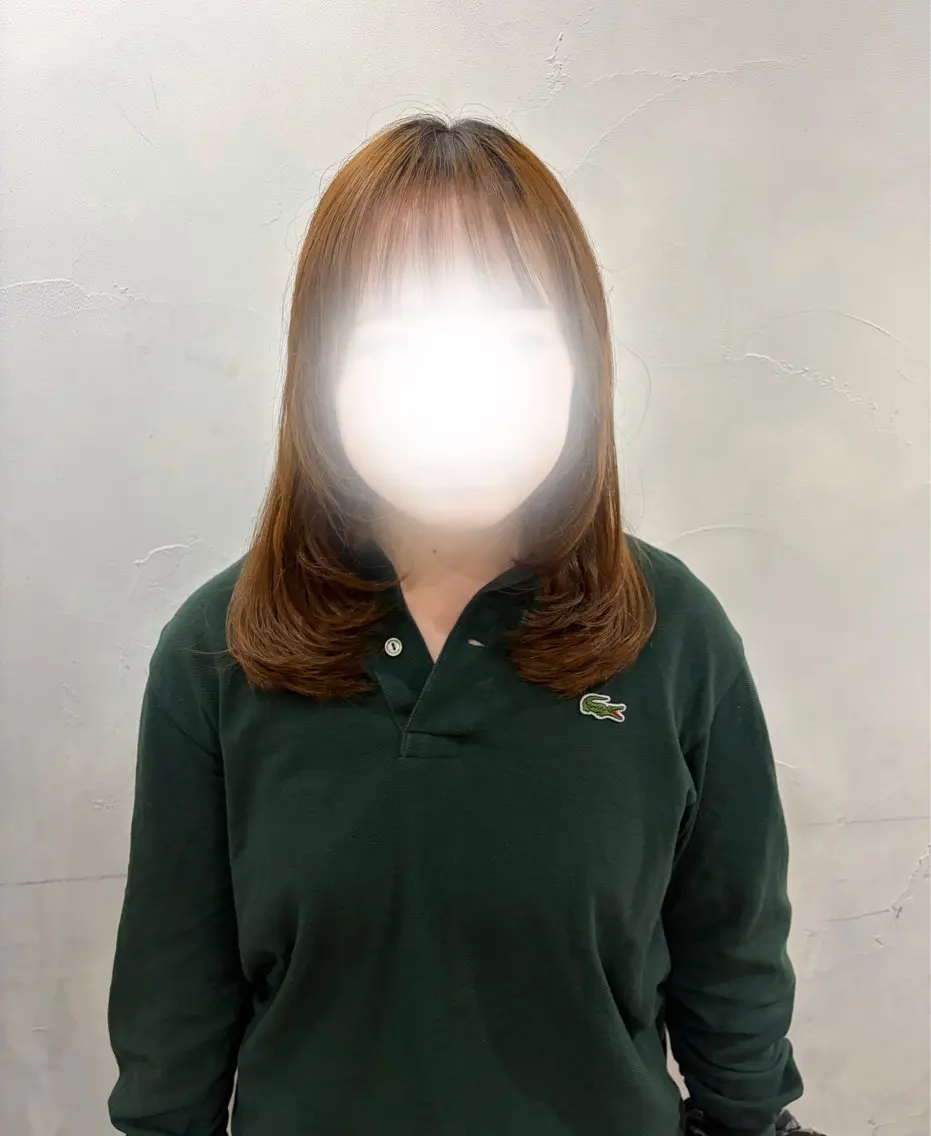 ミディアム ミディアムレイヤー レイヤーカット 深みモテカラー˚✧ YUKAのヘアスタイル