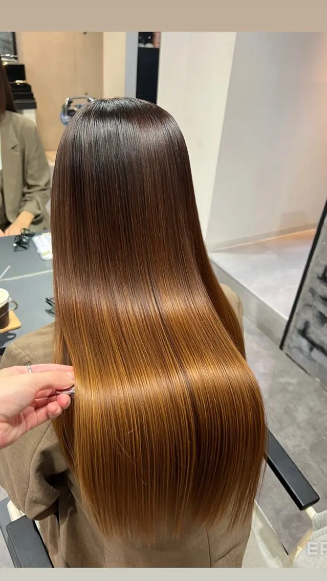 セミロング 縮毛矯正 縮毛矯正 トリートメント ヘアセット 金子 廉のヘアスタイル