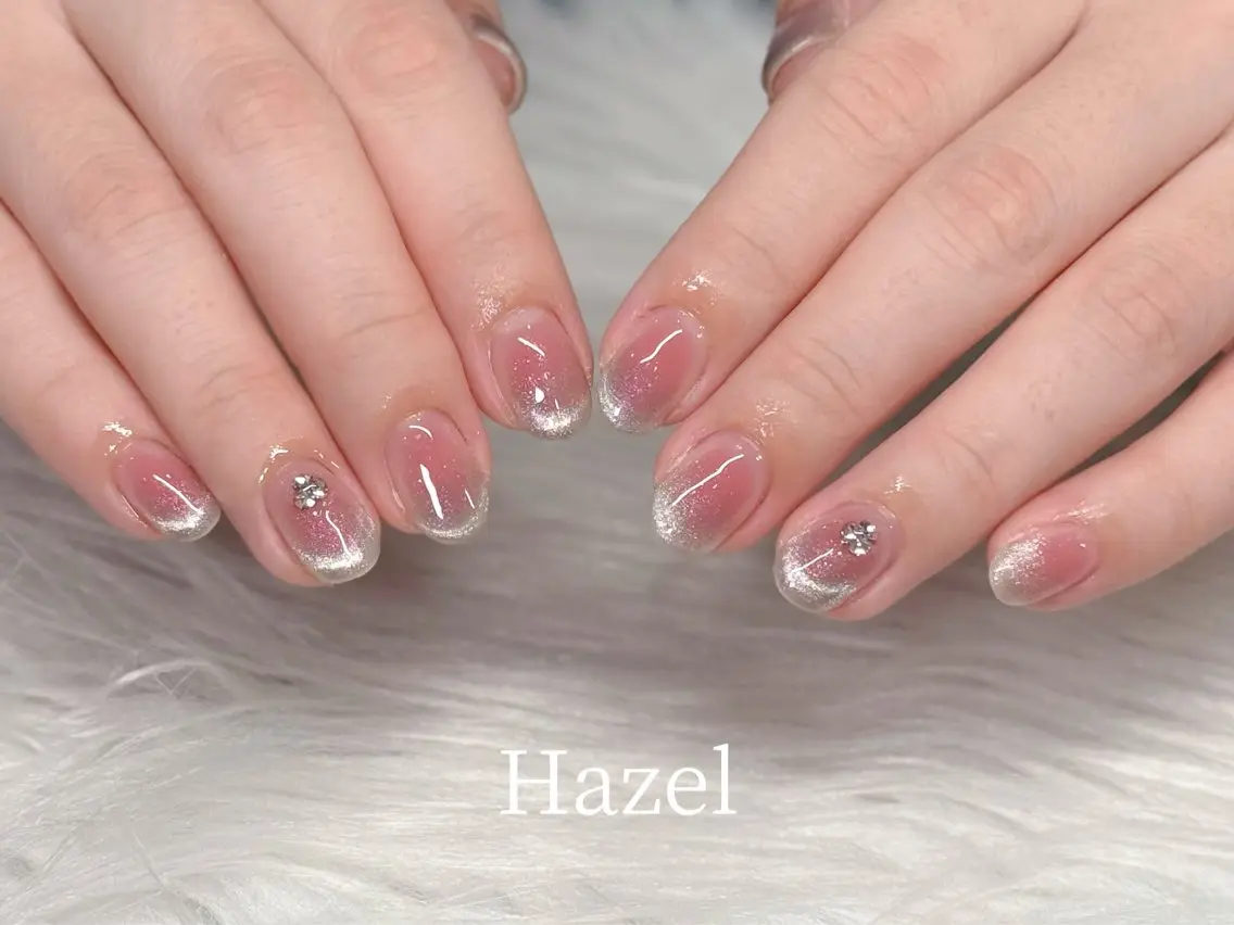 ネイル チークネイル ワンホンネイル ♡Hazel 吉祥寺♡のネイルデザイン