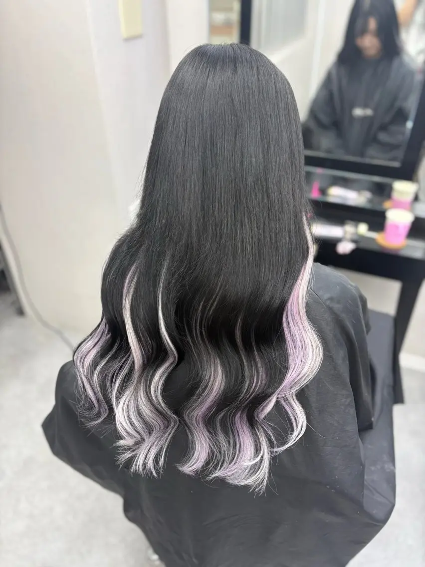ロング カラー シールエクステ デザインカラー インナーカラー エクステ エクステ 🫧miyu/艶カラ ーエクステ🫧のヘアスタイル