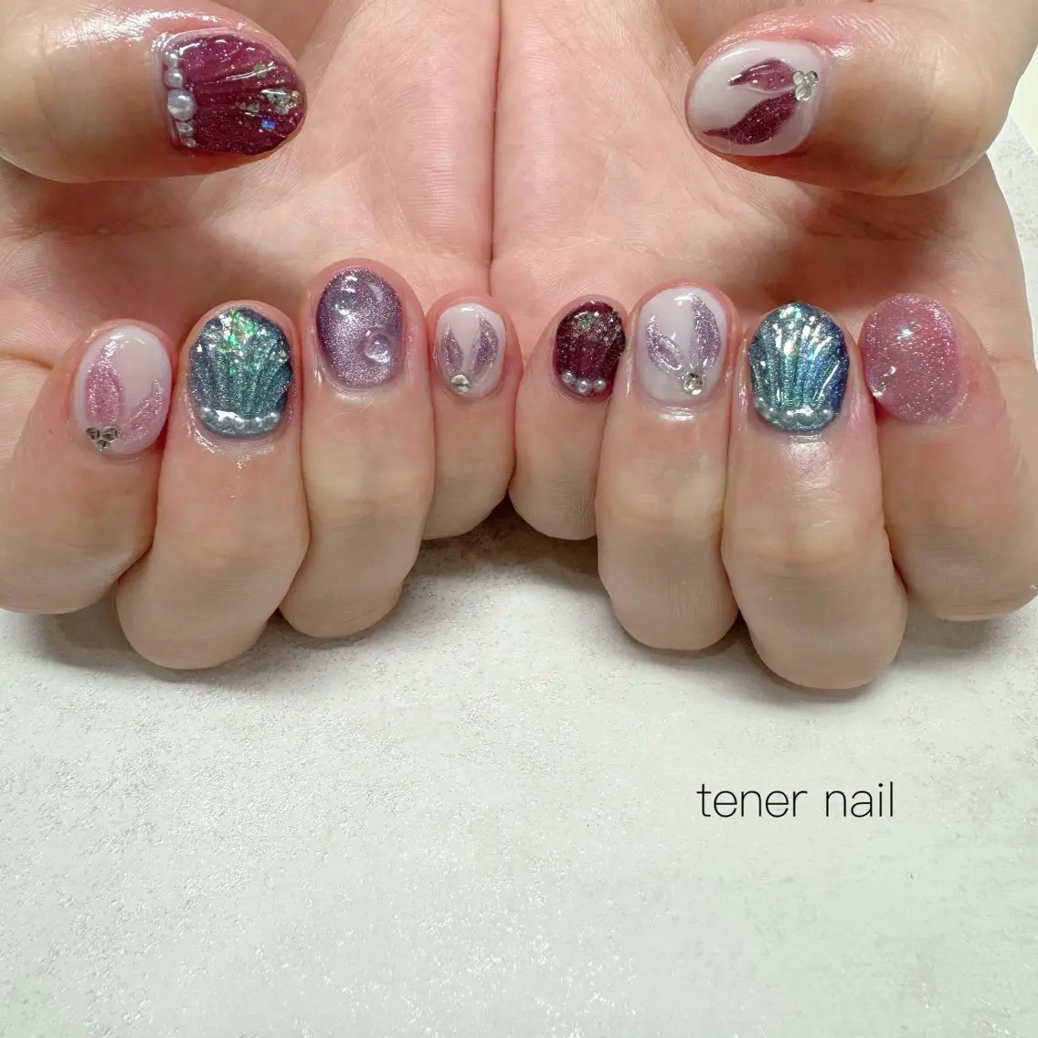 ネイル マグネットネイル ハンドネイル テネルネイル tener nailのネイルデザイン