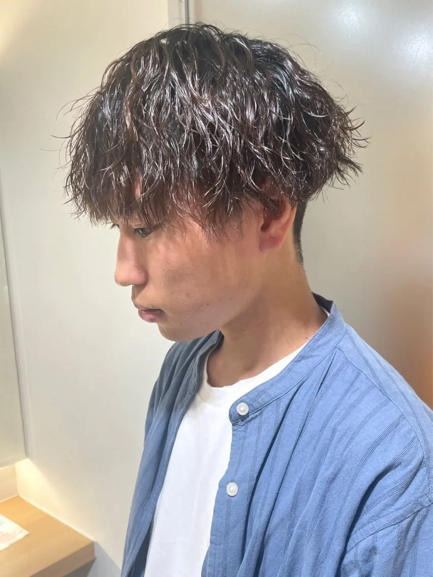 パーマ メンズ カット パーマ 佐藤 梨里花 ❤︎のヘアスタイル