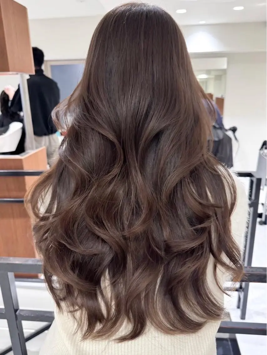 ロング カラー カット ヘアカラー トリートメント 🦋韓国風レイヤー/ 艶髪矯正🦋凛太郎のヘアスタイル