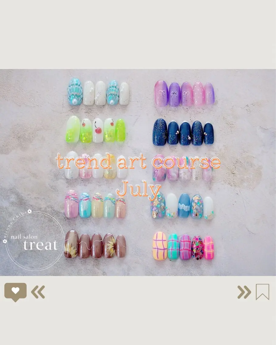 【定額】トレンドアートコース【期間限定半額✨️9/18まで】季節感のあるアートを楽しみたい方へ🏖☀️（オフなし）の写真