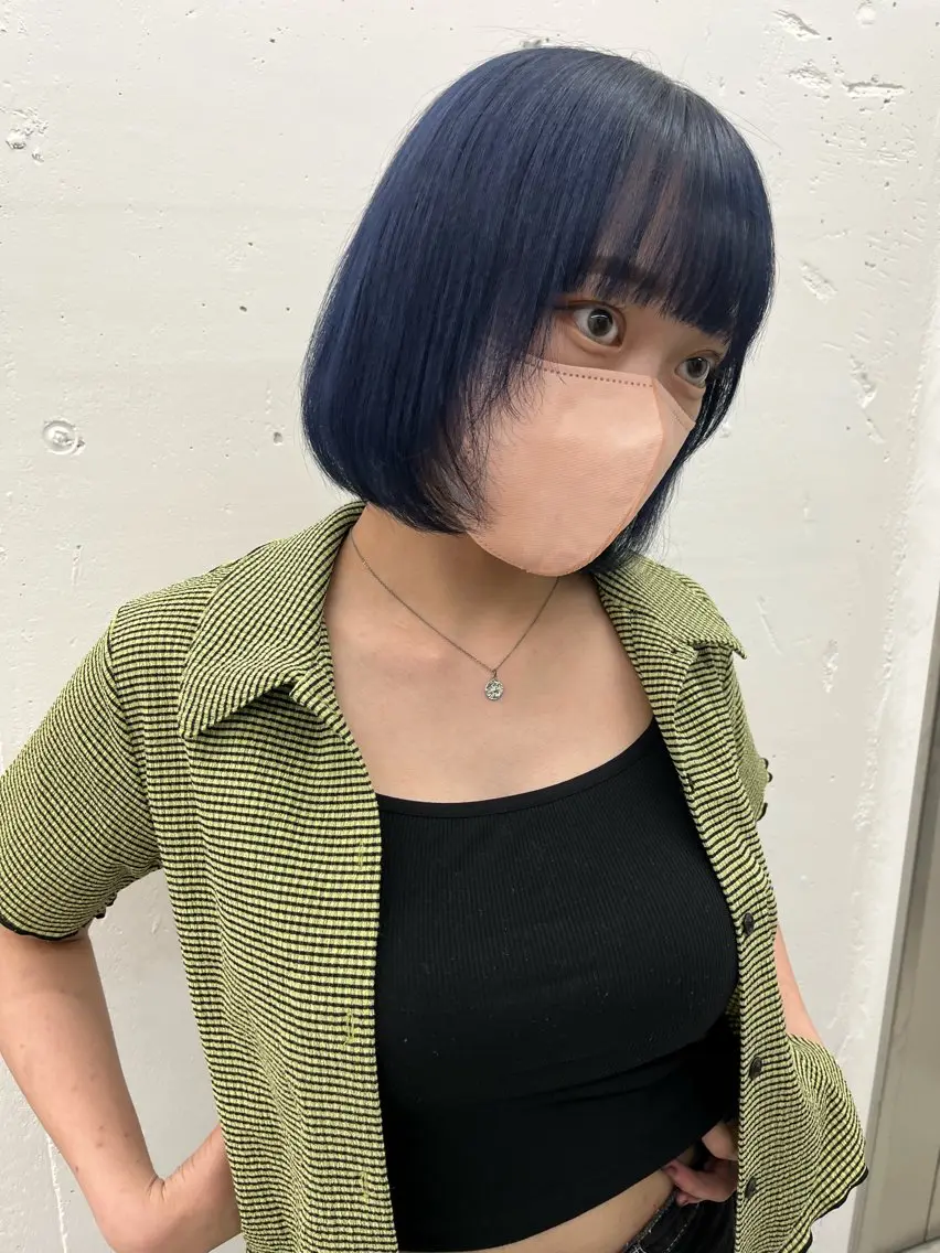 ミディアム カラー ネイビーカラー 🫧‪Ameri🫧 Emma ecoleのヘアスタイル