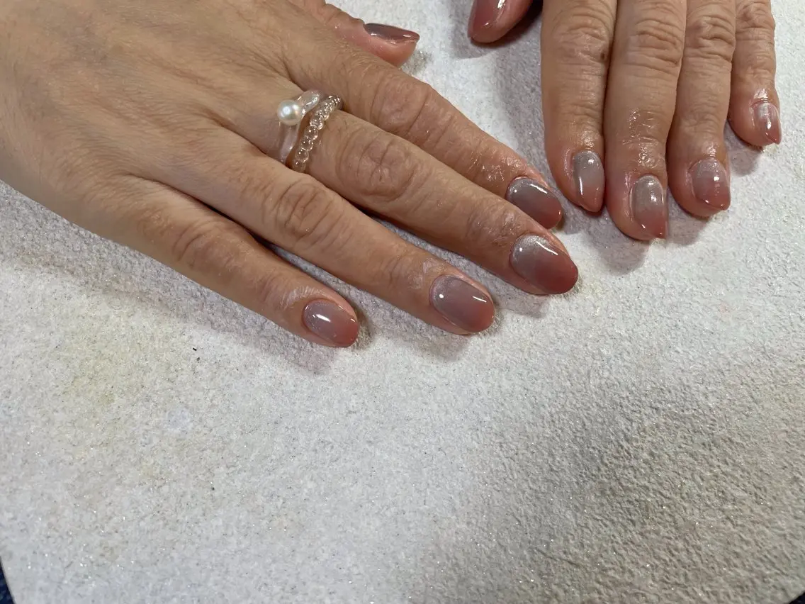 ネイル ジェルネイル グラデーション 韓国ネイル メンズネイル パラジェル ハンドネイル kiki nail &brow二子玉川のネイルデザイン