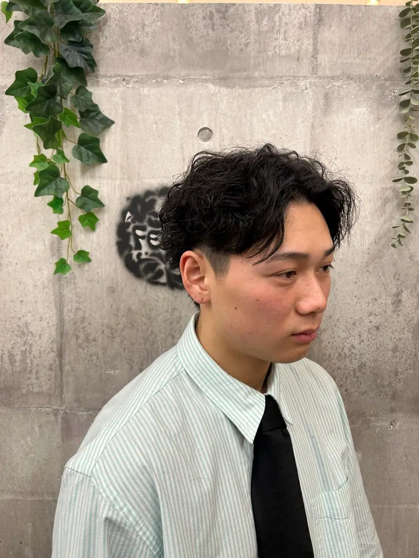 ミディアム パーマ メンズ 奈良/生駒/FEEL /ﾉｶﾞﾐﾄｼｷのヘアスタイル