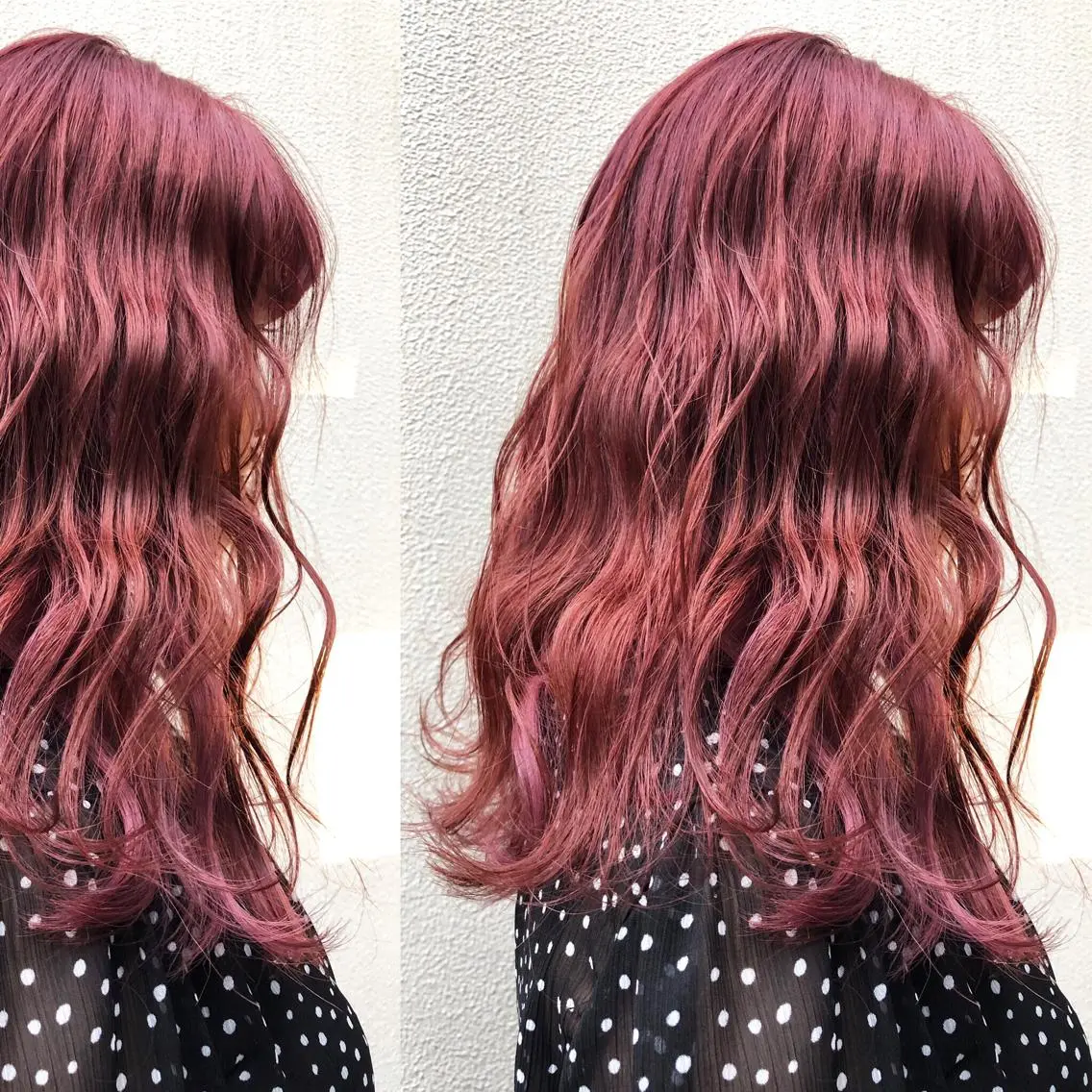 ミディアム カラー ピンクカラー カット ヘアカラー トリートメント ツキノキ　ミナ 8月から西梅田店のヘアスタイル