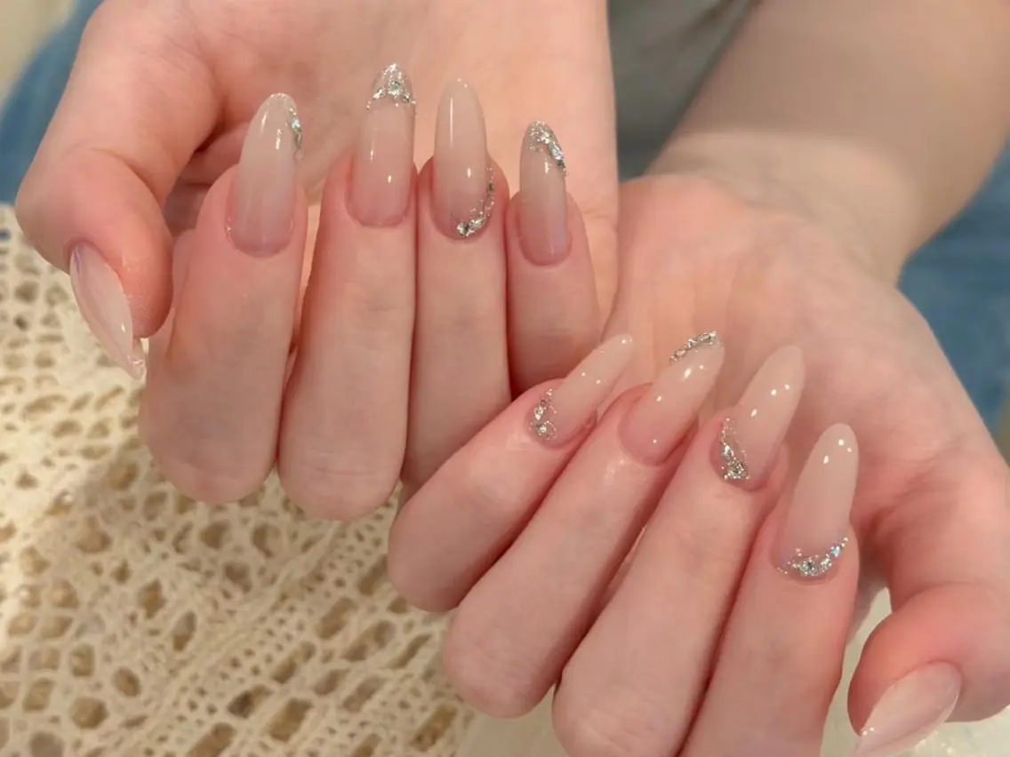 ネイル メンズ メンズ韓国風 オーロラネイル チークネイル 長さ出し フレンチネイル ハンドネイル ハンドケア NEW NAIL💞 Ka Kaのネイルデザイン