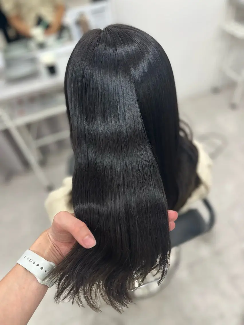 セミロング カラー グレージュ バイオレットカラー バイオレットグレージュ 🫧ぷる艶カラー🫧 Yuubi🦩のヘアスタイル