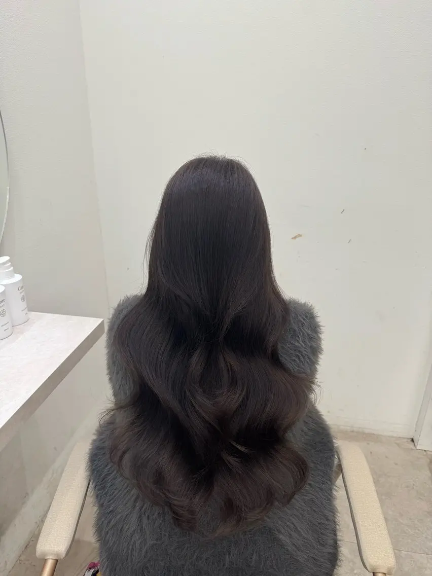 セミロング 縮毛矯正 ヘアカラー 縮毛矯正 トリートメント 髪質改善×韓国ヘア HIROのヘアスタイル