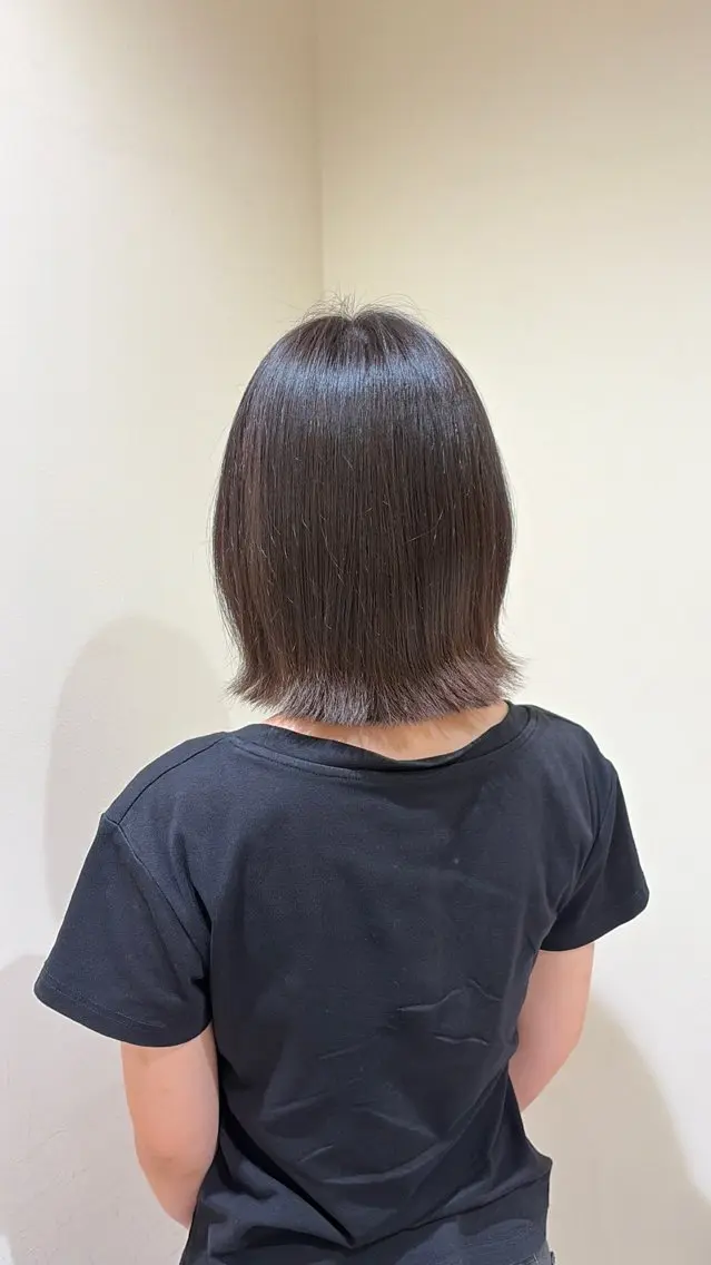 ミディアム カラー カット ヘアカラー トリートメント 久野紗愛 【髪質改善　艶髪】のヘアスタイル