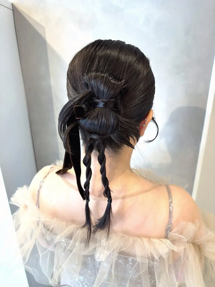 ヘアアレンジ カット ヘアセット 透明感カラー✨艶髪 制作🌱山根あゆみのヘアスタイル