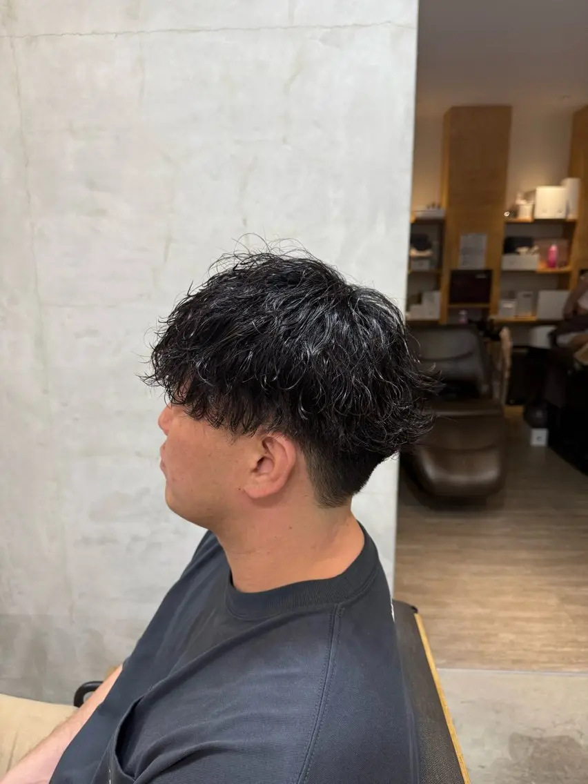 カット+波巻きパーマ(メンズカット/メンズパーマ/波巻きパーマ/波巻きツイストスパイラルパーマ)の写真