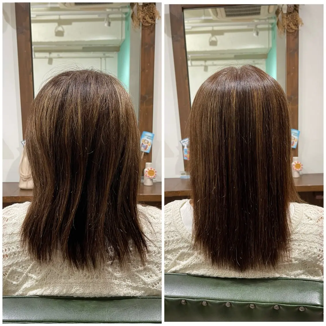 ロング ハイライト 縮毛矯正 テライ ケイショウのヘアスタイル