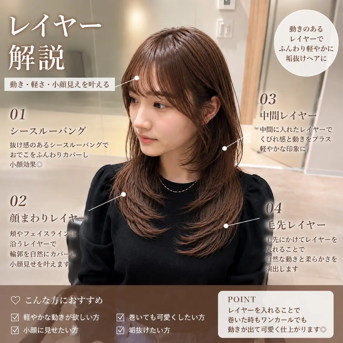 セミロング カラー ヘアアレンジ 池袋髪質改善縮毛矯正 ×レイヤー専門のヘアスタイル
