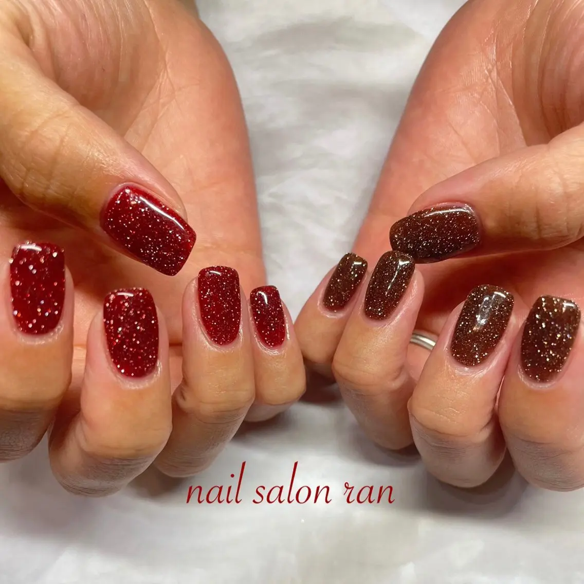 ネイル フラッシュネイル ラメ(グリッター) ハンドネイル nailsalon ranのネイルデザイン