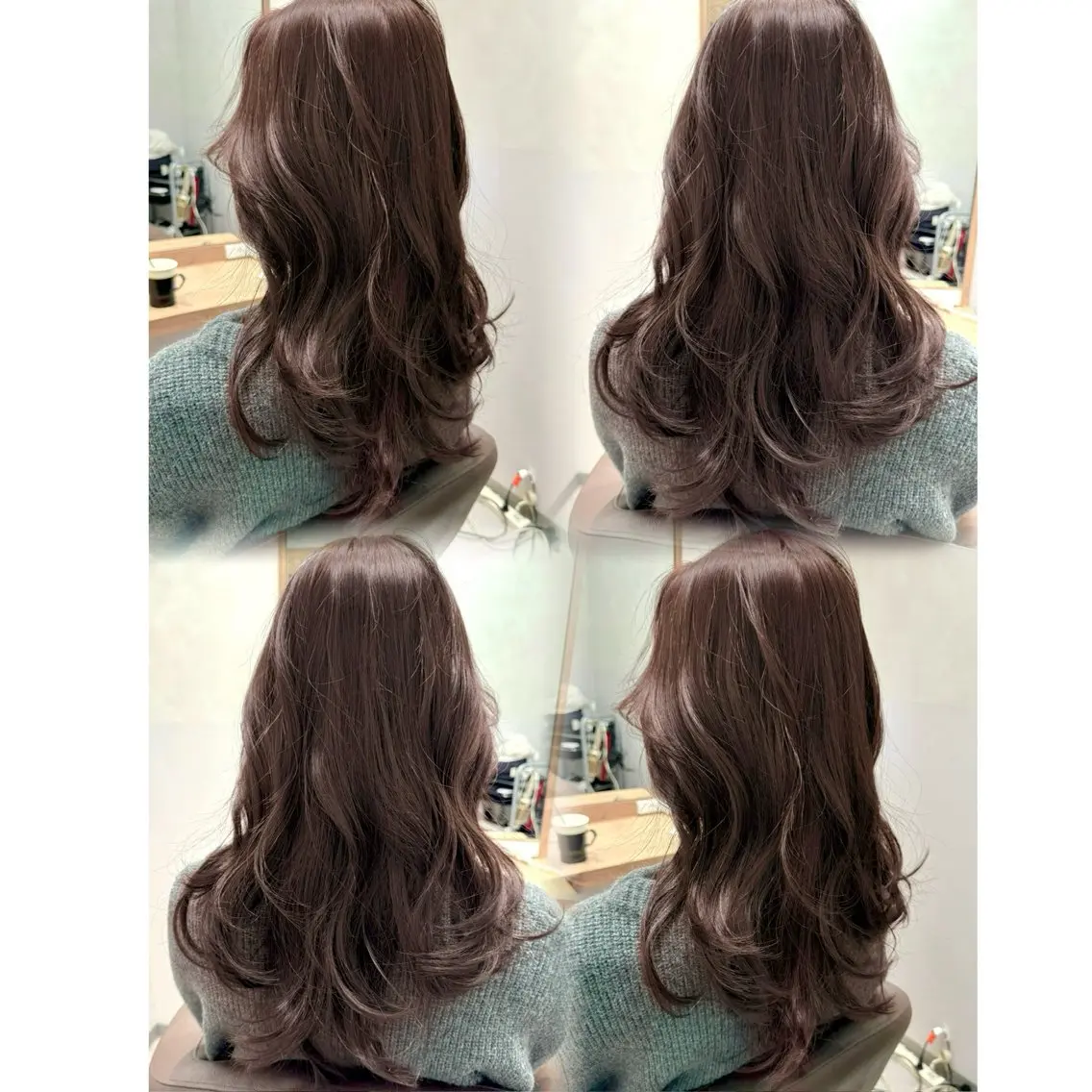 セミロング レイヤーカット カット ヘアカラー 森 隆秀/韓国ヘアのヘアスタイル