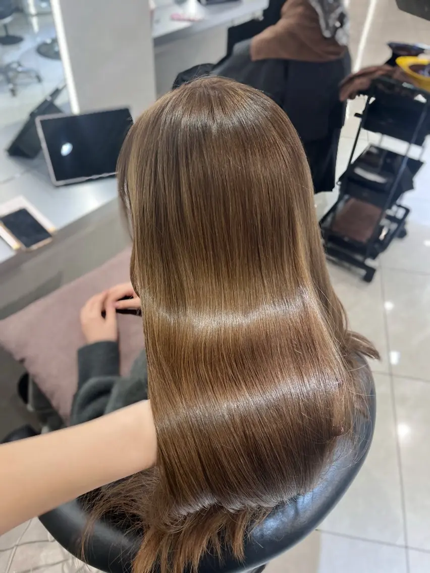 ロング カラー ベージュカラー ブリーチ 透明感カラー ダブルカラー ヘーゼル ヘアカラー トリートメント 韓国レイヤー×モテ髪 /MITSUKI🤍のヘアスタイル